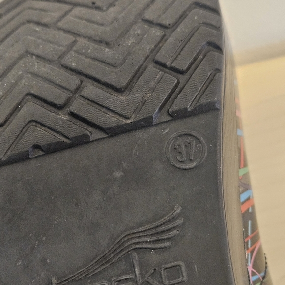 Dansko Women EU 37 US 7 Multicolor Streamer Professional Work Comfort Clogs - Picture 9 of 9